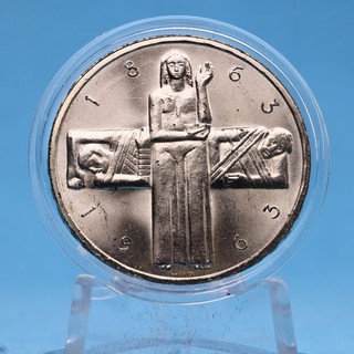 Schweiz 5 Franken 1963 100. Jahre Rotes Kreuz 15 g Silber 835 Vz
