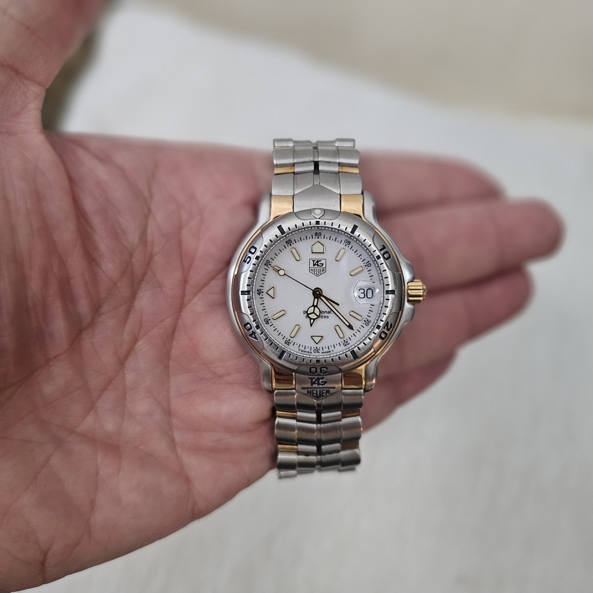 時計 TAG HEUER Professional WH1151-K1 Tag Heuer 6000 WH1151-K1 Stainless Steel & 18K Yellow Gold