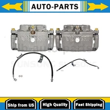 Front Disc Brake Calipers + Front Brake Line Fits Chevrolet Suburban 2500 6.0L