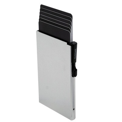Clicksafe Tresor SLIM Aluminium RFID Tresor für bis zu 6 Karten silber (956000)