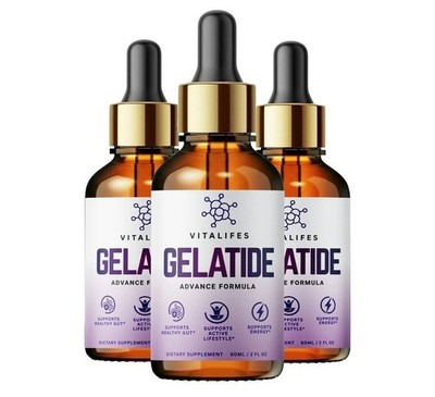 3 Pack - Gelatide Drops Official Weight Fat Loss Formula, Advanced Metabolism