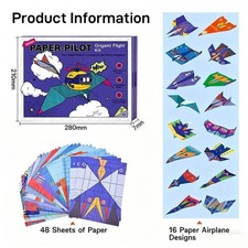 Leven DIY Paper Airplane Book with Different Designs for Creative Paper Flyers
