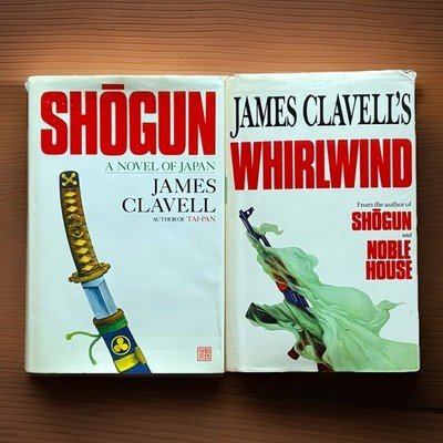 SHOGUN / WHIRLWIND by JAMES CLAVELL - 1981 / 1987 Hardcover w/ DJ bundle 