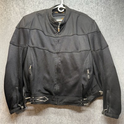 Power Trip Motorcycle Jacket Men's XL Black Padded Removable Liner & Armor