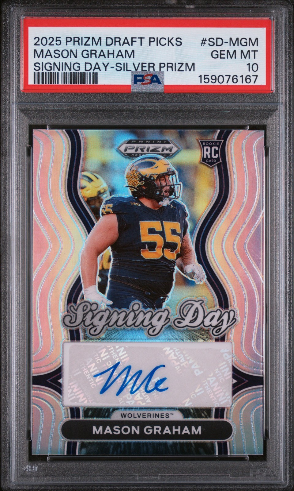 Mason Graham Panini Prizm Draft Picks Signing Day #SDMGM Silver