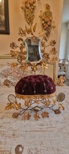 French Antique Napoleon III Mariage globe interior with cherry color velvet 