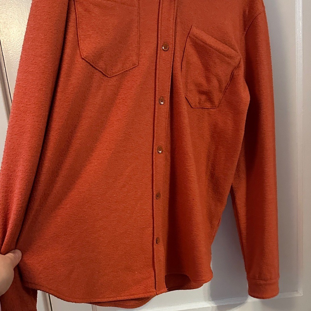 Alpine Design Button Down Burnt Orange Flannel Top - image 4