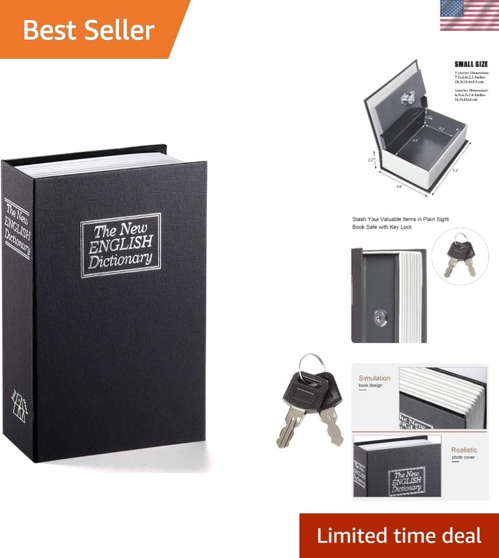 Dictionary Diversion Safe with 2 Keys - Elegant Security for Home and Travel