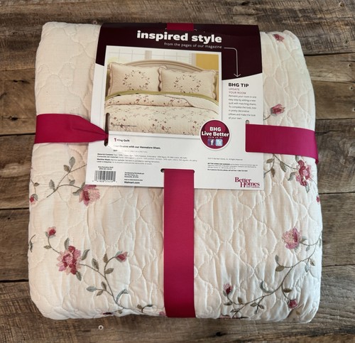 Better Homes & Gardens Hannalore Quilt King Size Blanket Bedding Embroidered