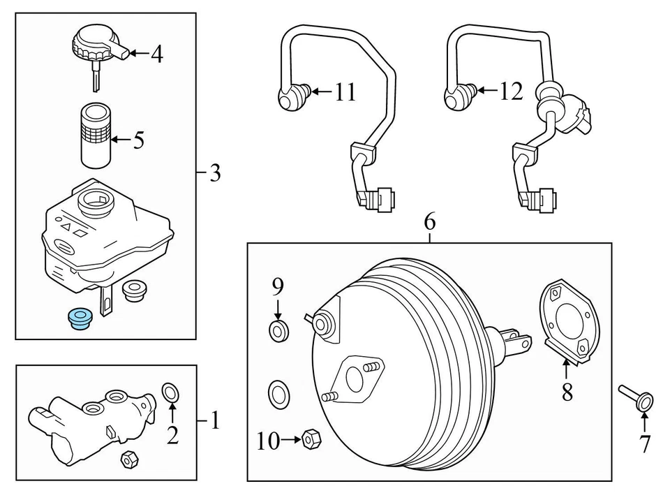 Land Rover Range Rover Sport 2014-2022 - depósito de líquido de frenos / tanque LR124816 Foto 4 de 4