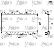 VALEO 732561 Kühler Wasserkühler Motorkühler für TOYOTA COROLLA FX Compact (E8B)