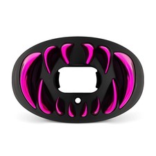 Battle Sports Chrome 3D Predator Oxygen Mouthguard - One Size, Black/Pink