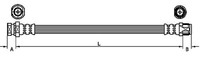 Metzger Bremsschlauch 4110213 FüR Renault, Hinterachse Links