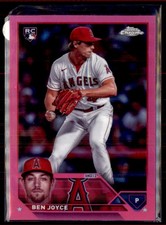 2023 Topps Chrome Pink Refractor Ben Joyce Los Angeles Angels USC86 RC