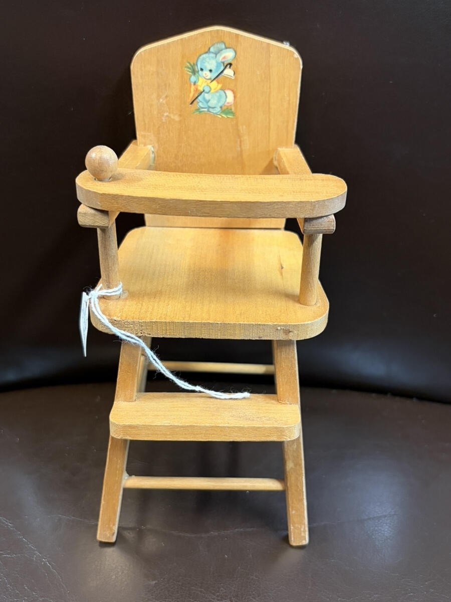 Vintage Wooden Strombecker Doll Highchair