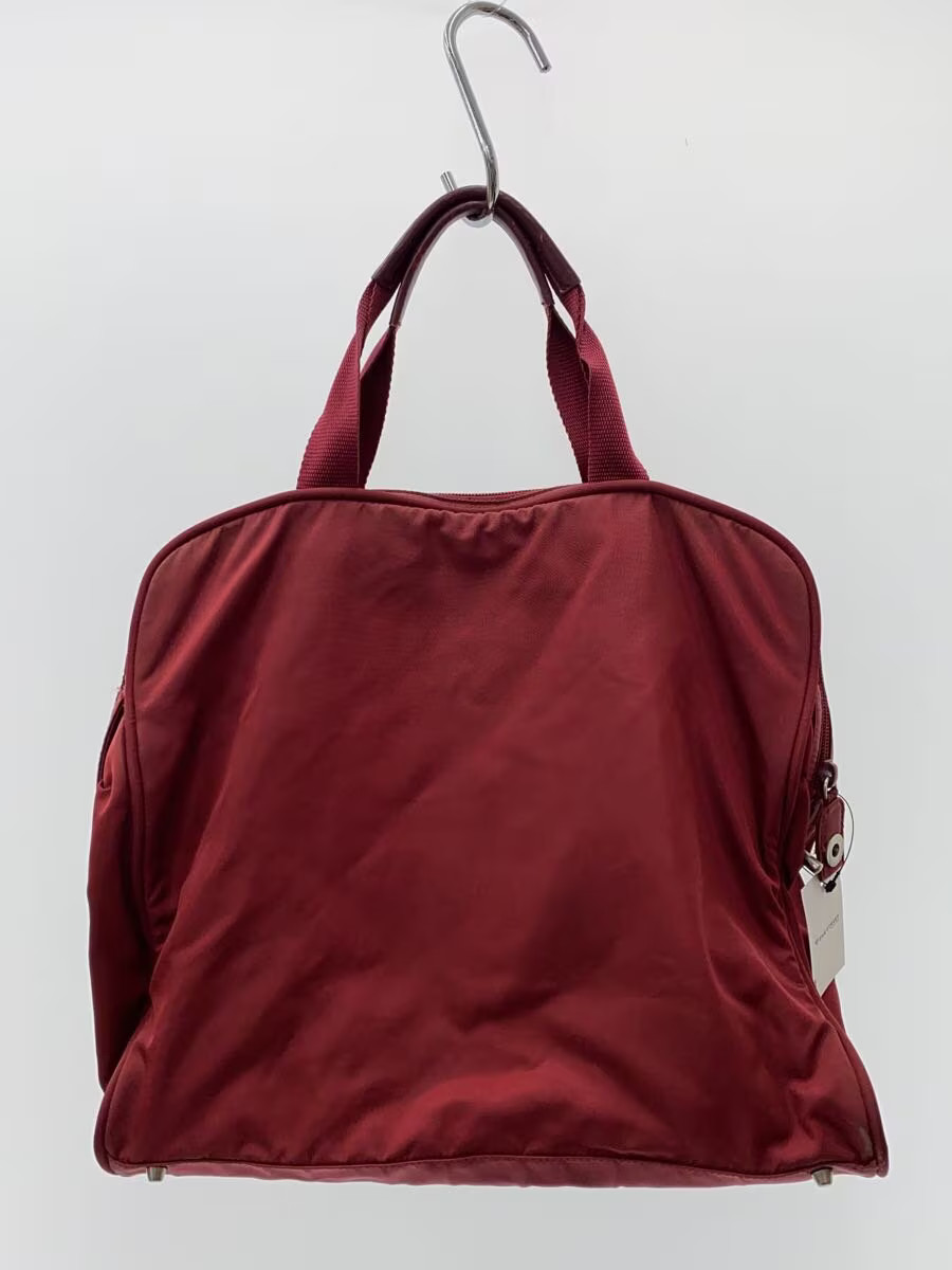 PRADA Tote Bag Nylon RED Solid Authentic Rare Exc… - image 3