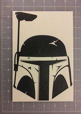 Boba Fett's Mandalorian Helmet Decal Star Wars Armor Sticker car laptop wall