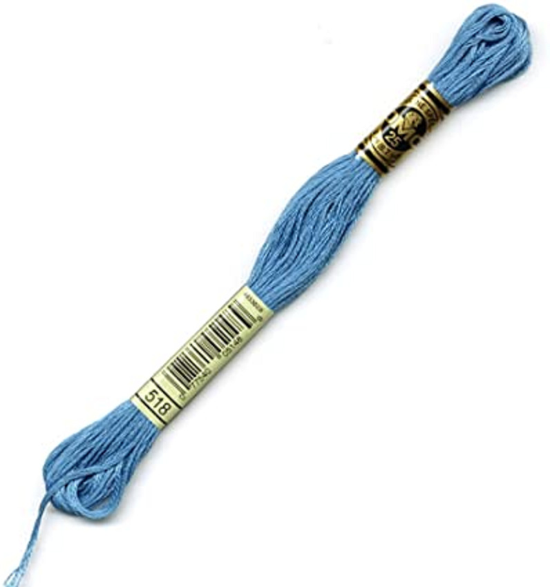 DMC 8 METER STRANDED COTTON CROSS STITCH THREAD DMC 518 Light Wedgewood