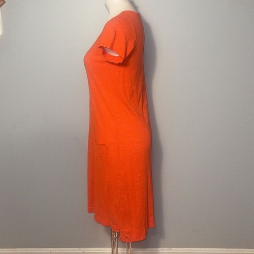 Eileen Fisher Short-Sleeve Round-Neck Pocket Dress. Size XXS. Organic cotton - Picture 8 of 10