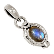 Posion - Natural Labradorite 925 Sterling Silver Pendant Jewelry ALLP-25399