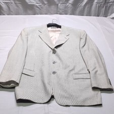 Studio Valentino Mens Houndstooth Wool Blazer Made in Italy Black White