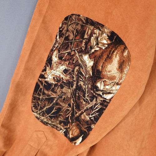 North River Outfitters Men's Button Up Shirt Camo Elbow Patch Brown Size L - Picture 6 of 10
