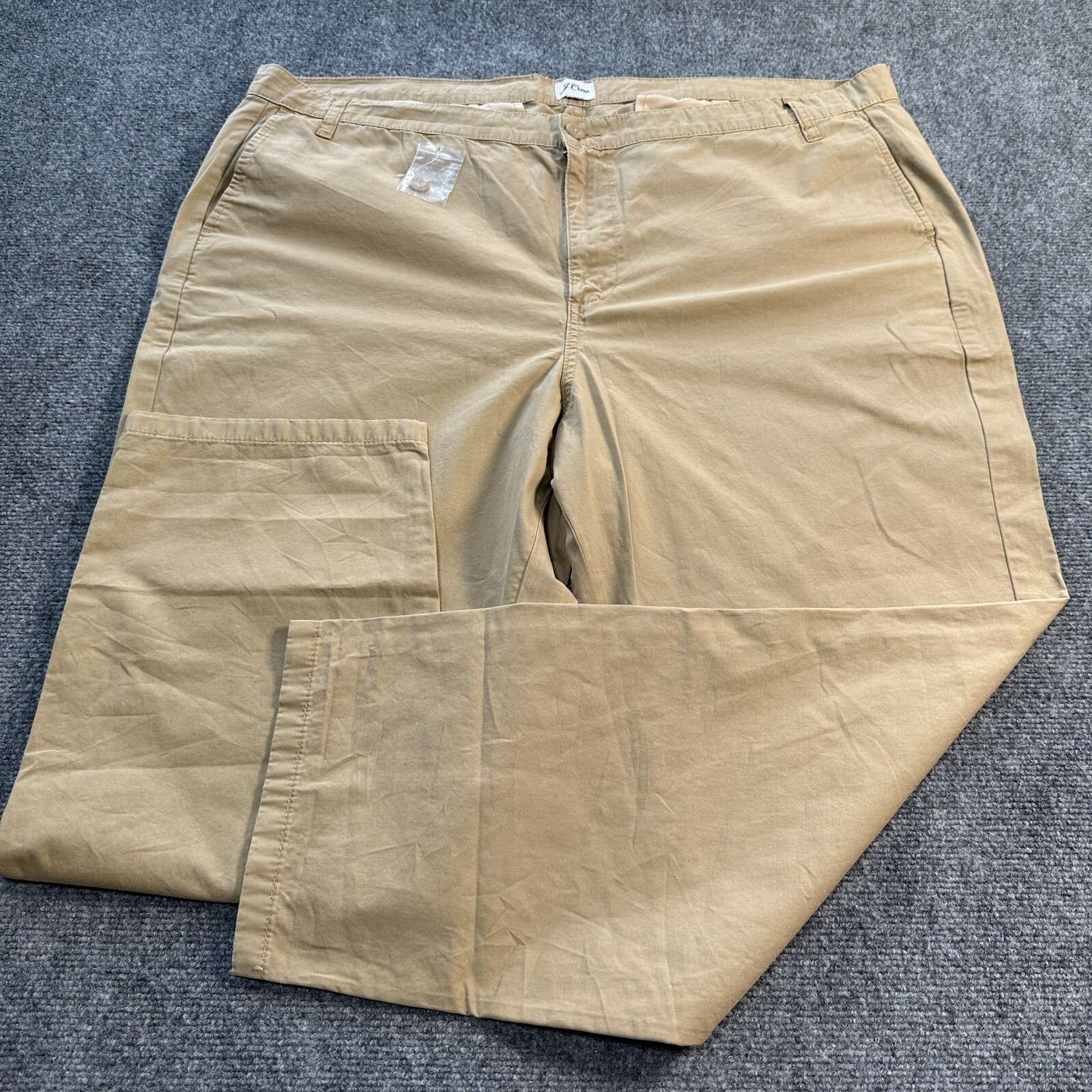 J Crew Pants Womens Waist 45 Beige Slouchy Boyfriend Chino High Rise