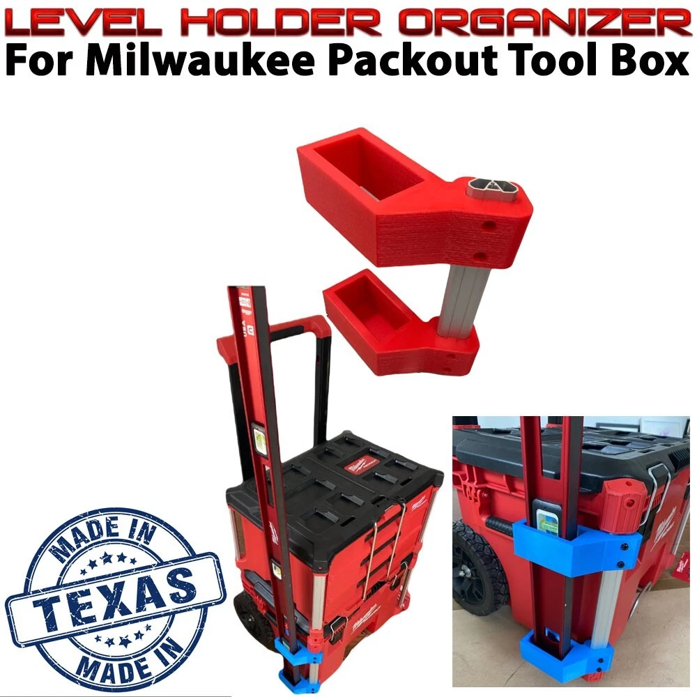 Level Holder Organizer Compatible with Milwaukee Packout Tool Box, Heavy  Duty