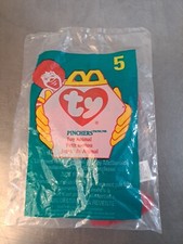 TY Teenie Beanie Baby Pinchers the Lobster Toy Animal 1998 McDonalds 5 SEALED