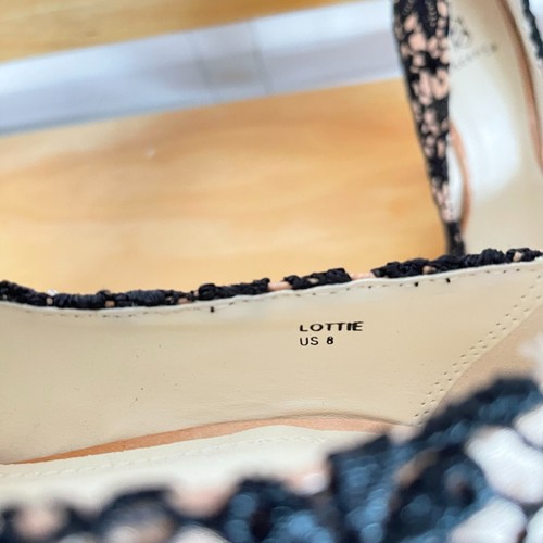 Scene "Lottie" Stilleto 6" Heels SIZE 8 Black Lace with Spike/Studs - Picture 8 of 12