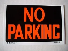 12 Pack   Red & White 8x12 Inch Flexible Plastic "NO PARKING" Sign's