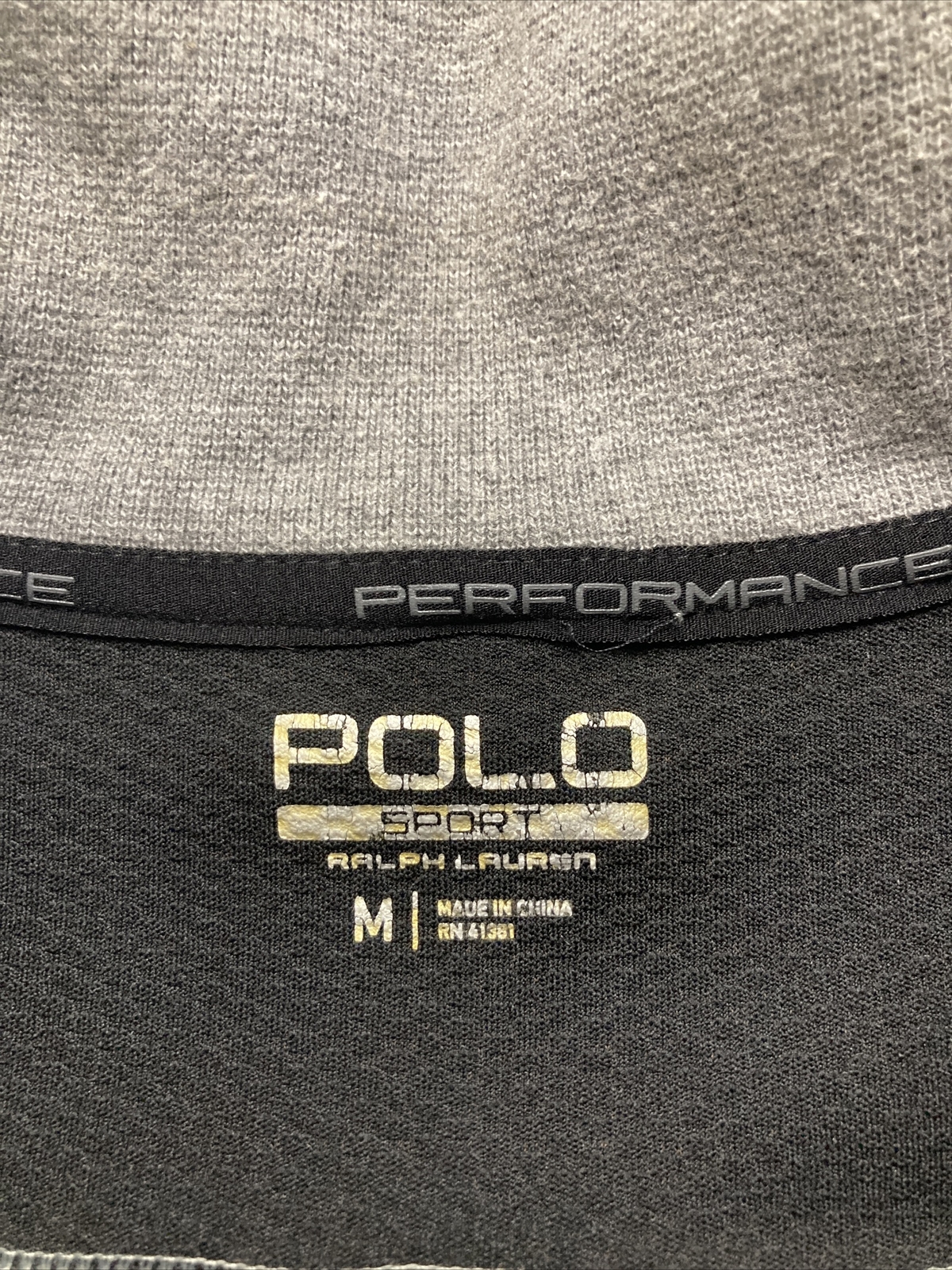 PONY Polo Ralph Lauren Giacca Uomo M Cerniera Intera Morbida Cotone Traccia Grigia Polo Sport