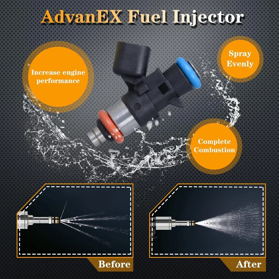 Juego de 6 inyectores de combustible para Dodge Grand Caravan 2011-2017 3,6 L V6 0280158233 EE. UU. Foto 3 de 4