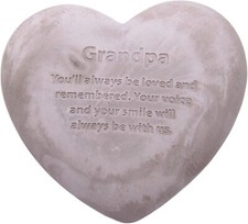 Grandpa Heart Shaped Memorial Stone, Sympathy Gift, Remembrance Garden Accent