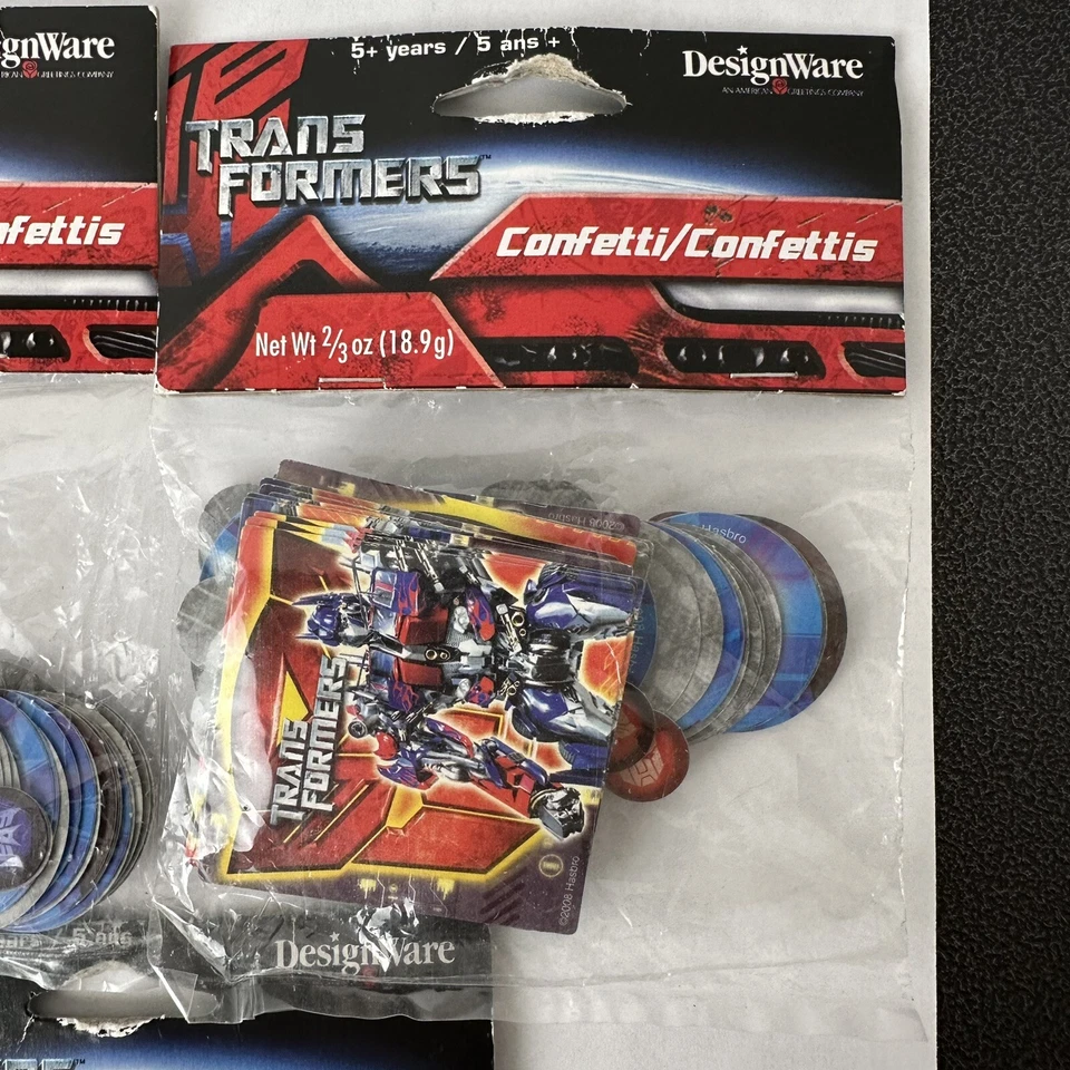 Lot Of 3 Packs NEW 2008 Hasbro Transformers Confetti 2/3oz - Image 3 of 4