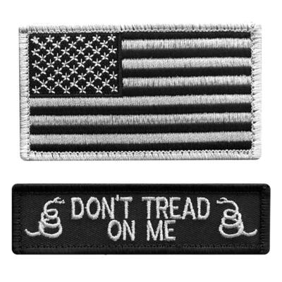 3D PVC Don't Tread On Me USA Flag Morale Patch - 8.8x5cm Tactical Hook Backing