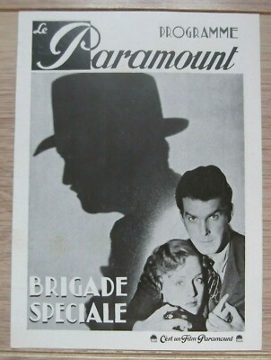 Altes Programm PARAMOUNT von 1935 SONDERBRIGADE RALPH MURPHY FRED MAC MURRAY
