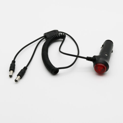 Car Cigarette Lighter DC 12V Power Charger to Dual 5.5x2.1mm Male Spring Y Cable - Picture 8 of 8