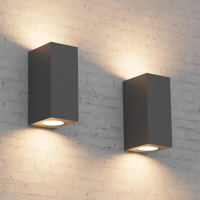 LED Aussenwandleuchte GU10 Fassaden Aussenleuchte Außenlampe Wandleuchte IP44