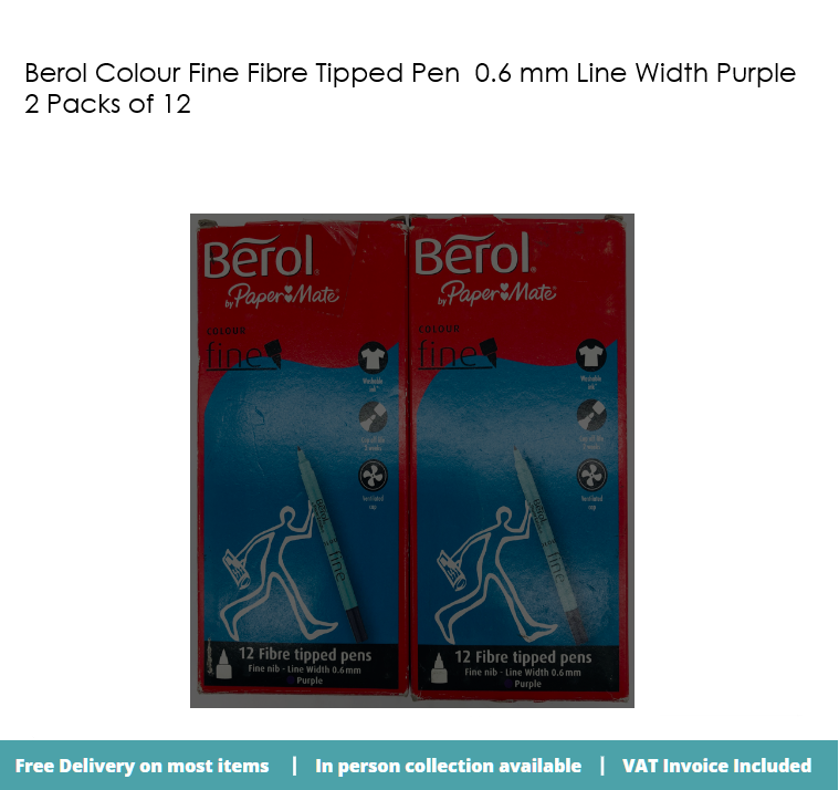 Berol Colour Fine Fibre Tipped Pen with mm Line Width Purple