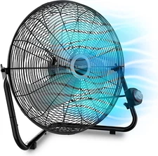 High Velocity Wall Mount Fan with Pivoting Head, 3 Speeds, Ideal for Home, Garag
