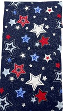 2 Yd x 45" Patriotic Fabric Red White Blue Stars Cotton Blend Crafts Sew Project