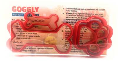 Hundeknochen und Hundepfote Ausstecher 4er Set, Keks, Gebäck, Fondant Ausstecher