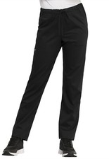 Cherokee Workwear Scrubs Unisex Tapered Drawstring Tall Pant WW020T BLK Black