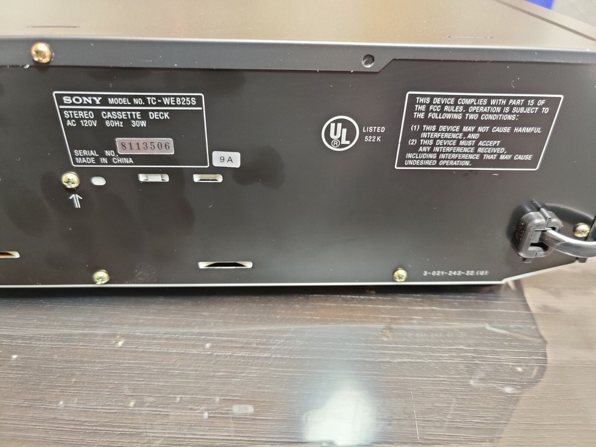 Sony TC WE825S Stereo Cassette Deck Player Recorder | eBay