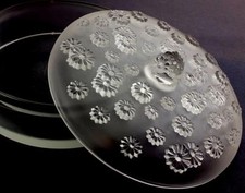 RARE LALIQUE "DEUX A DEUX" DAISY FLOWER CRYSTAL GLASS BIG BOX CIRCA 1938
