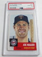 2018 Topps Living #75 Joe Mauer Card Graded PSA 10 Gem Mint HOF Hall of Fame