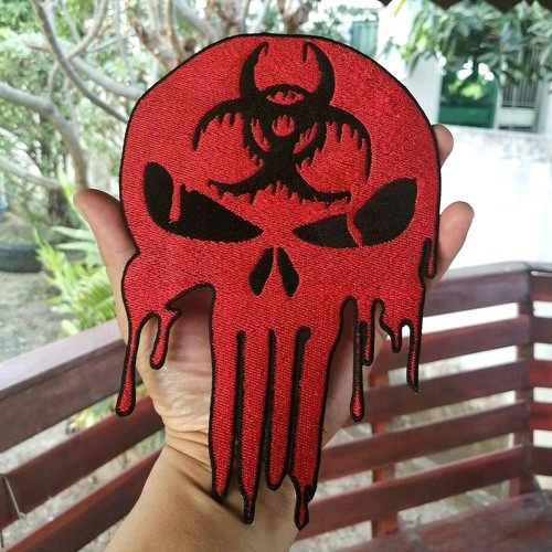 Skull Grim Reaper Danger angels Punisher Dark Dead Embroidered Iron-On Sew patch - Picture 3 of 6