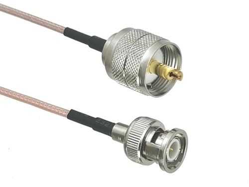 UHF PL259 Male & SO239 Female to BNC Male Connector crimp RG58 RG316 cable RF - Picture 5 of 19