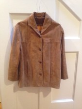 Timberland Weathergear Womens Vintage Suede Leather Coat Jacket L Waterproof